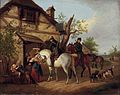 Zwei Reiter vor Wirtshaus 19Jh.jpg