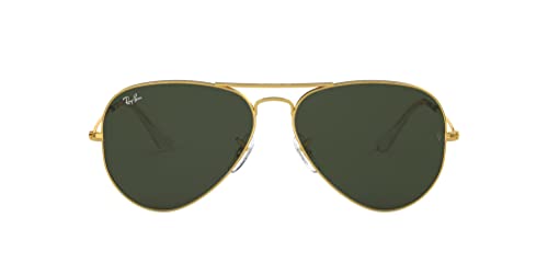 Ray-Ban RB3025 Classic Aviator Sunglasses, Gold/Grey Green, 62 mm