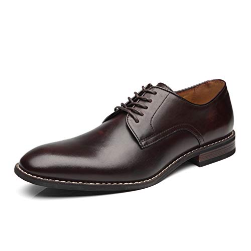 La Milano Men Dress Shoes Lace Up Oxford Classic Plain Toe Modern Formal Shoes for Men