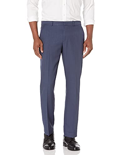 Perry Ellis Men's Portfolio Modern Fit Performance Pant, mood indigo, 36x32