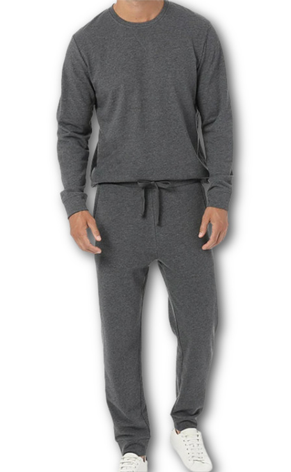 32 Degrees - Men's Cotton Terry Pullover Crew and Jogger Set