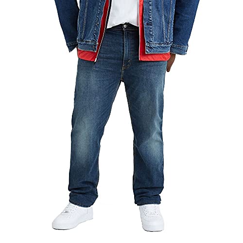 Levi's Men's Big and Tall Big & Tall 502 Regular Taper Fit Jeans, Panda - Advanced Stretch, 42W x 36L