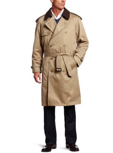 Hart Schaffner Marx Men's Burnett Trench Coat, Tan, 42 Regular