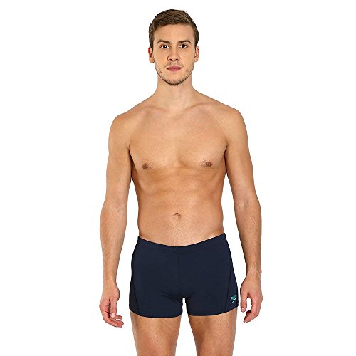 Speedo Men Race Endurance+ Polyester Solid Square Leg Swimsuit