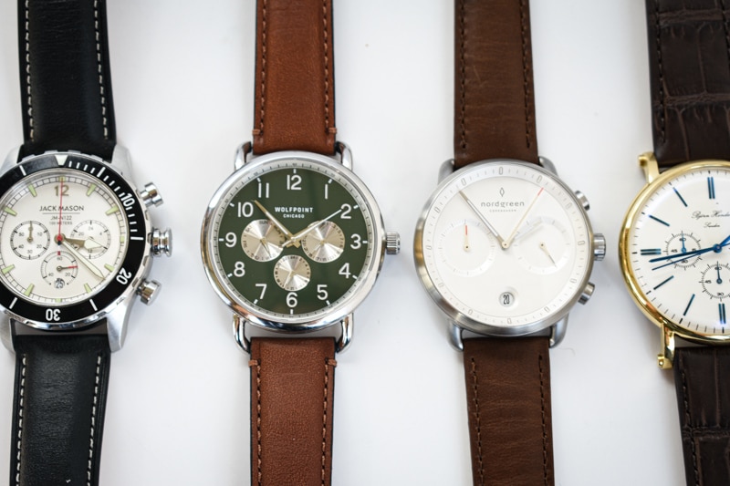 four chronographs in a row