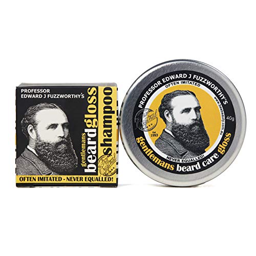 Professor Fuzzworthy Beard Care Kit | Beard Shampoo + Beard Gloss | 100% Natural