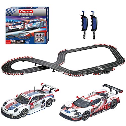 Carrera Digital 132 20030012 GT Face Off Digital Electric 1:32 Scale Slot Car Racing Track Set for Racing up to 6 Cars at Once - Includes Two 1:32 Scale Cars & Two Dual-Speed Controllers Ages 8+