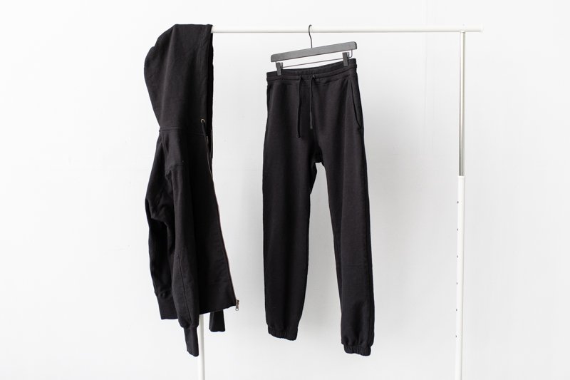 American Giant Classic Full Zip and Classic Sweatpant on rack