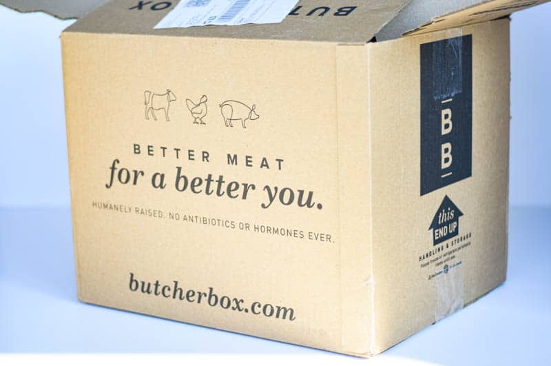 arrival package of butcherbox