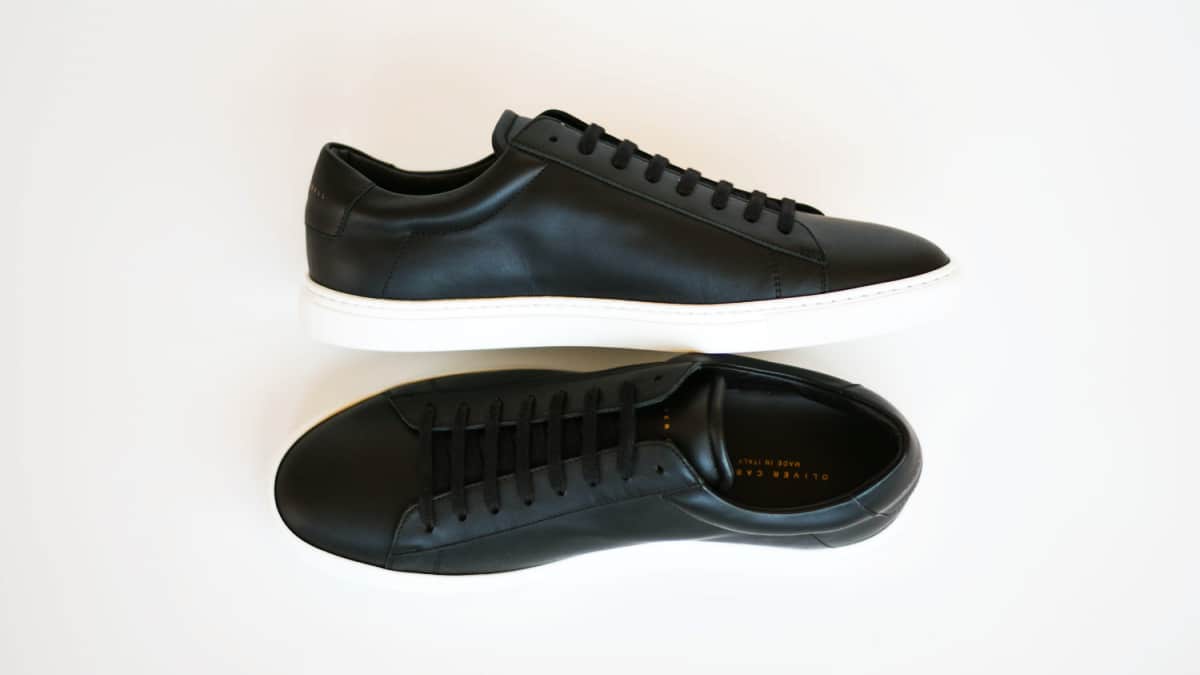 Best Dress Sneakers for Men Oliver Cabell Low 1 in Black Top Down
