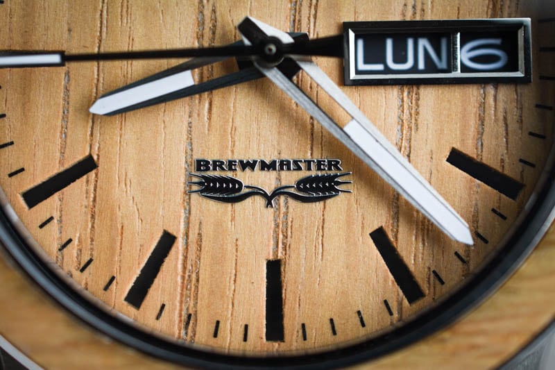 closeup on barrel brewmaster logo closeup on barrel brewmaster logo