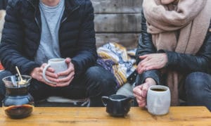 Couple on a coffee date