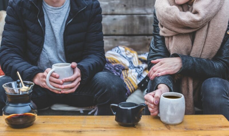 Couple on a coffee date