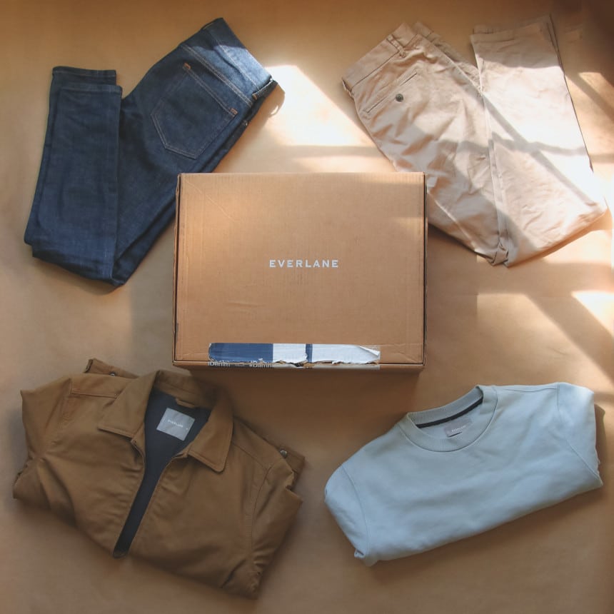 Everlane Box of Mens Clothing