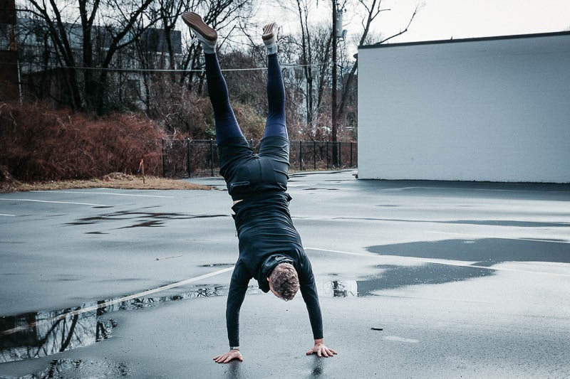 handstand in keap active black shorts 1