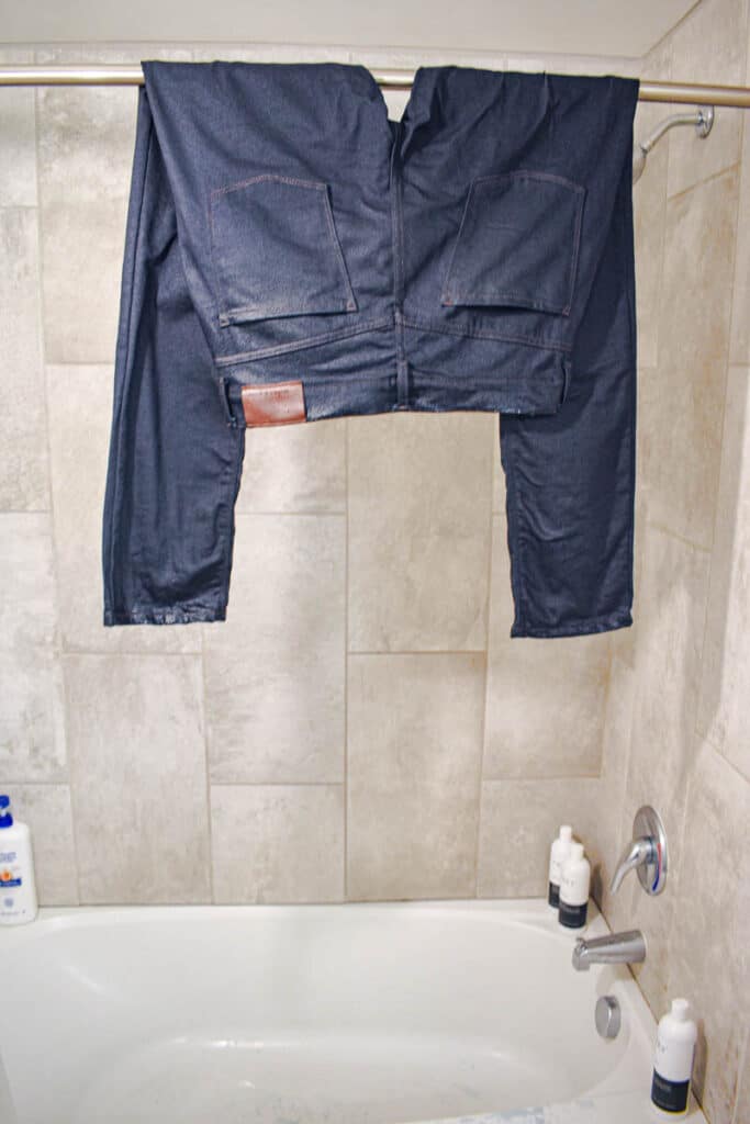 hang drying jeans after wash
