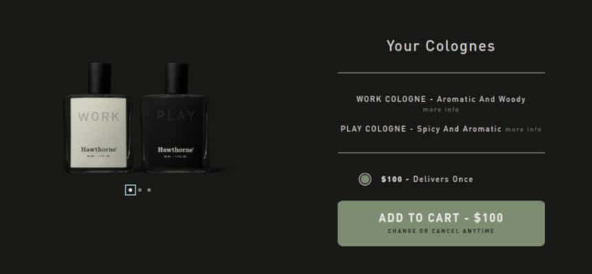 Hawthorne Quiz Screenshot Colognes