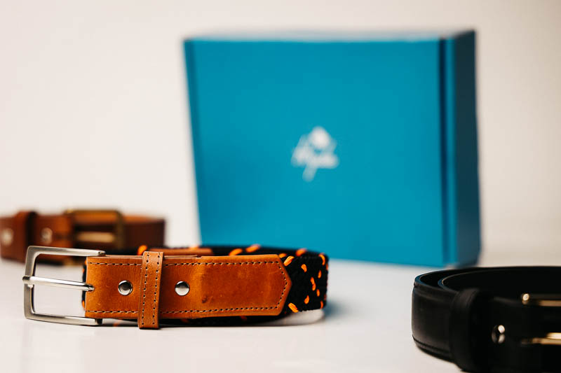Hyde Belts Review: Full Grain Leather Goodness 15 Hyde Belt Co against packaging