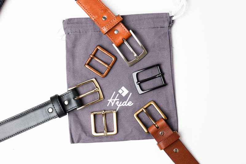 Hyde Belts Review: Full Grain Leather Goodness 5 Hyde Belt Co buckles and leather
