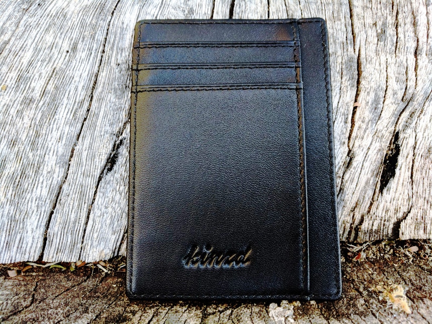 Kinzd Slim Wallet RFID Card Holder - Front