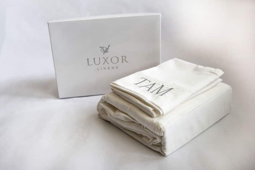 Luxor Linens Valentino 1200 Thread Count Cotton Sheets packaging unwrapped