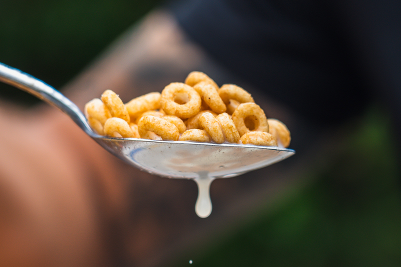 Magic Spoon cereal on a spoon