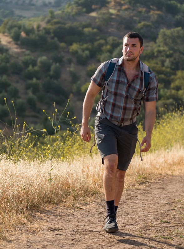 Man in Kuhl on hiking trail