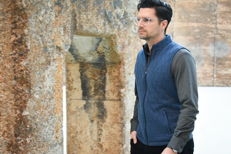 Mizzen Knit Charcoal with Layer Vest 1