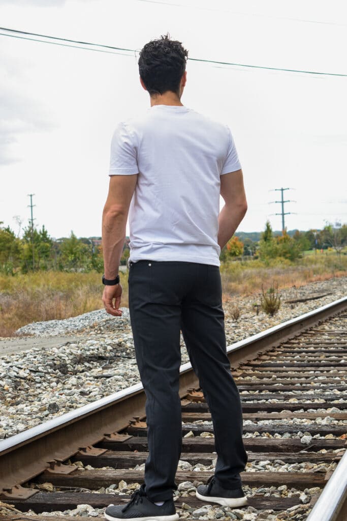 model wearing x cotton tee