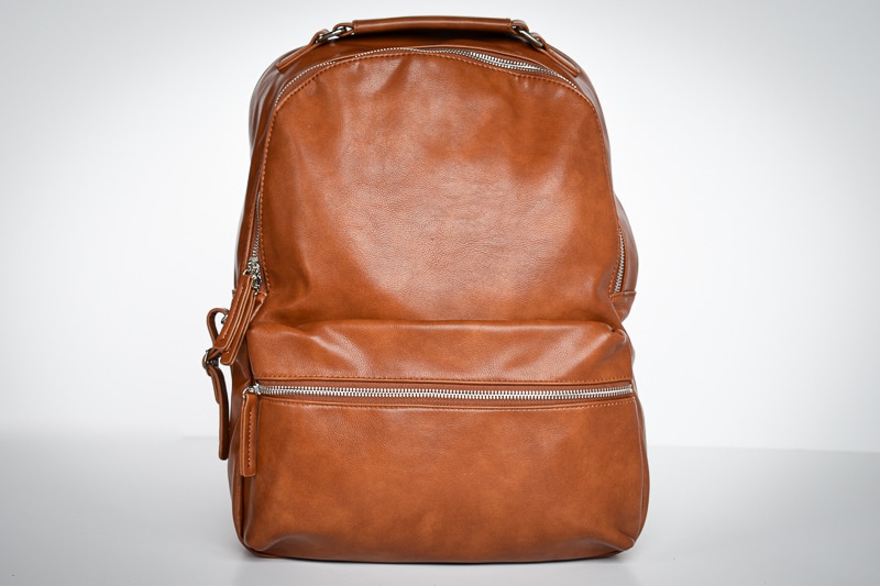 Modern Made Man Leather Backpack front on solo