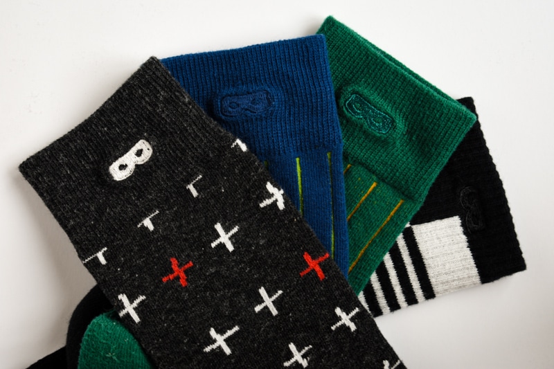 pair of thieves socks lineup four colors