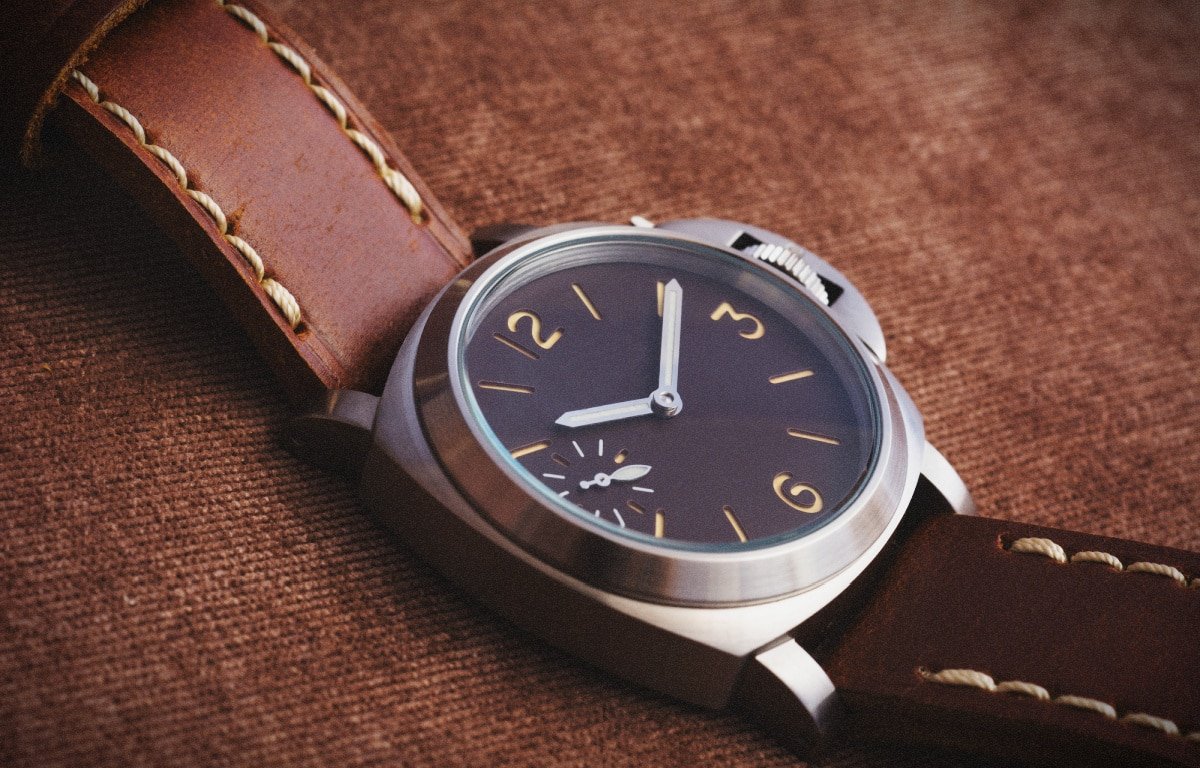 Panerai Homages Close Up of Panerai Homage Sitting on Carpet