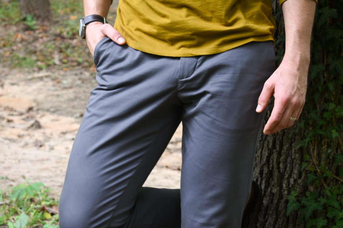 performance chino front and pocket