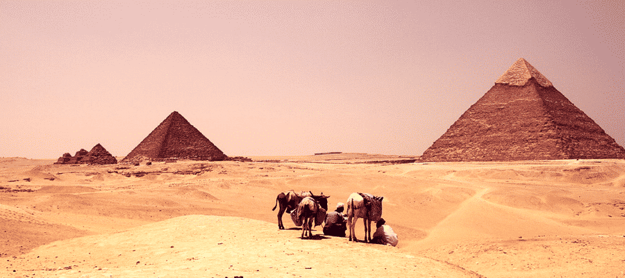 Tourists at Pyramids