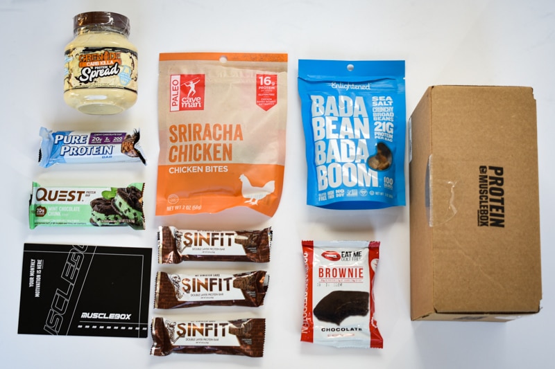 protein box flatlay Muscle Box