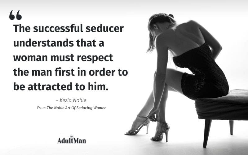Quote from the noble art of seducing women