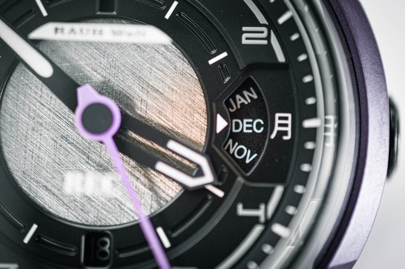 REC Watches 901 RWB Rotana month complication closeup