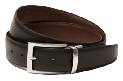 Luca Faloni Reversible Black/Brown Calf Leather Belt