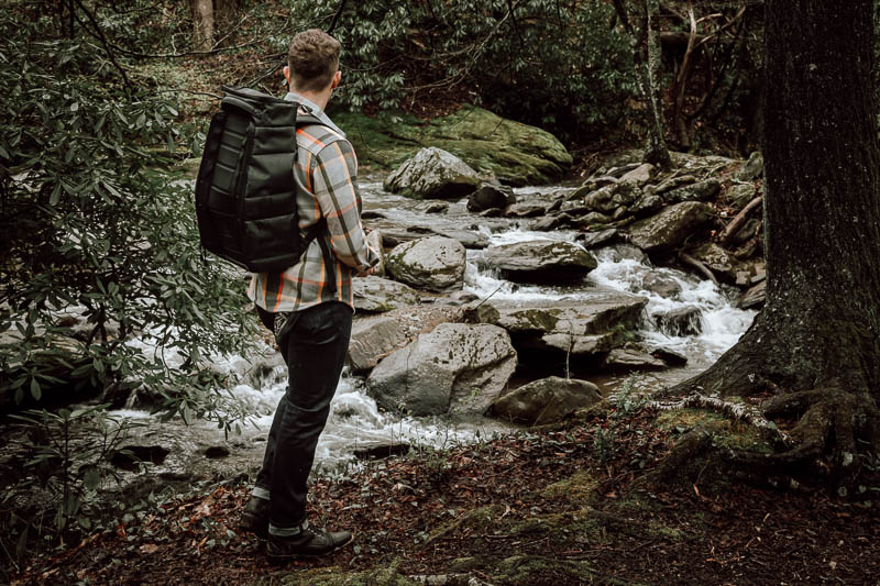 Db Bags Review: Adventure Awaits 7 size of Db 30L hugger on adult man
