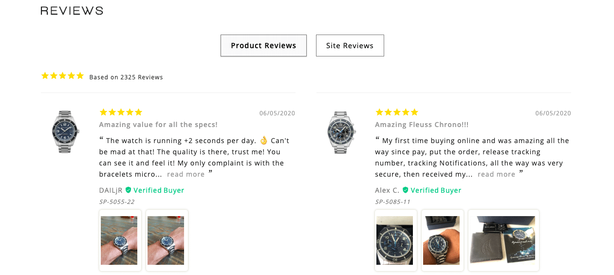 Spinnaker watches reviews