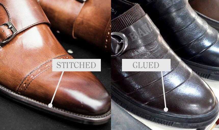 Stitched vs glued leather dress shoes