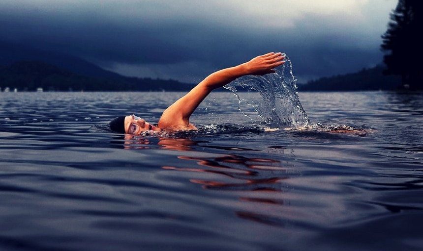 Swimming in lake exercise