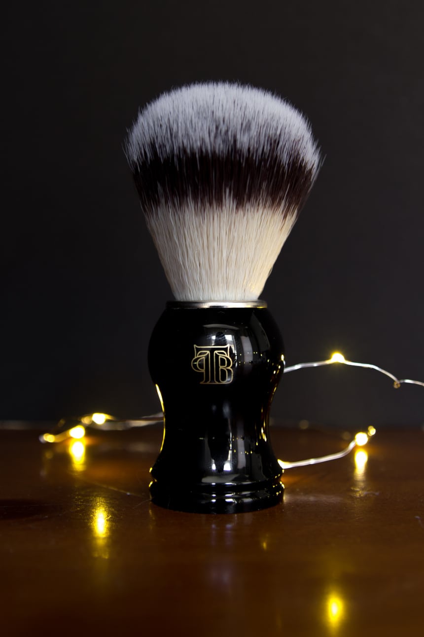 The Personal Barber Shaving Brush Standing Up