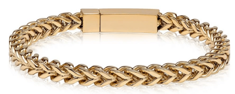 The Steel Shop 6mm Gold Steel Franco Link Bracelet