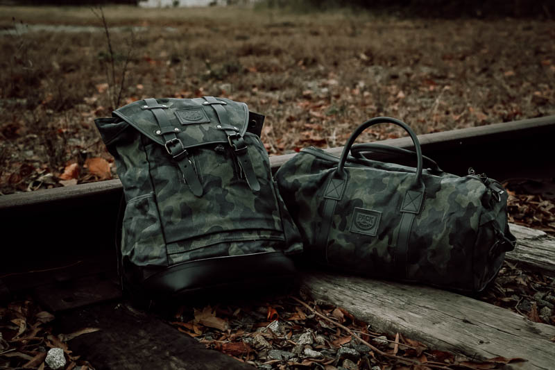 Tobacco Motorwear all day packs in canvas camo