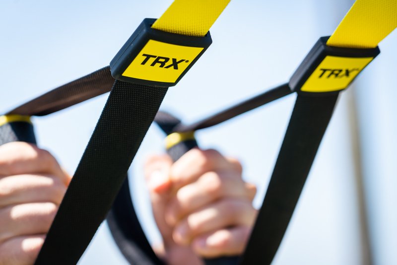 TRX straps up close