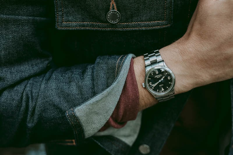 Vaer c3 watch with denim