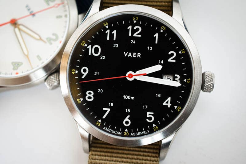 vaer heritage field watch c5 with s5 watch in background