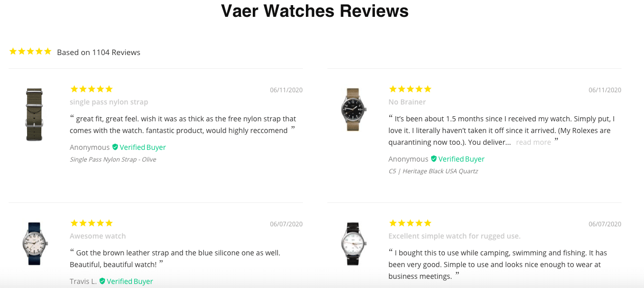 Vaer Watches Reviews