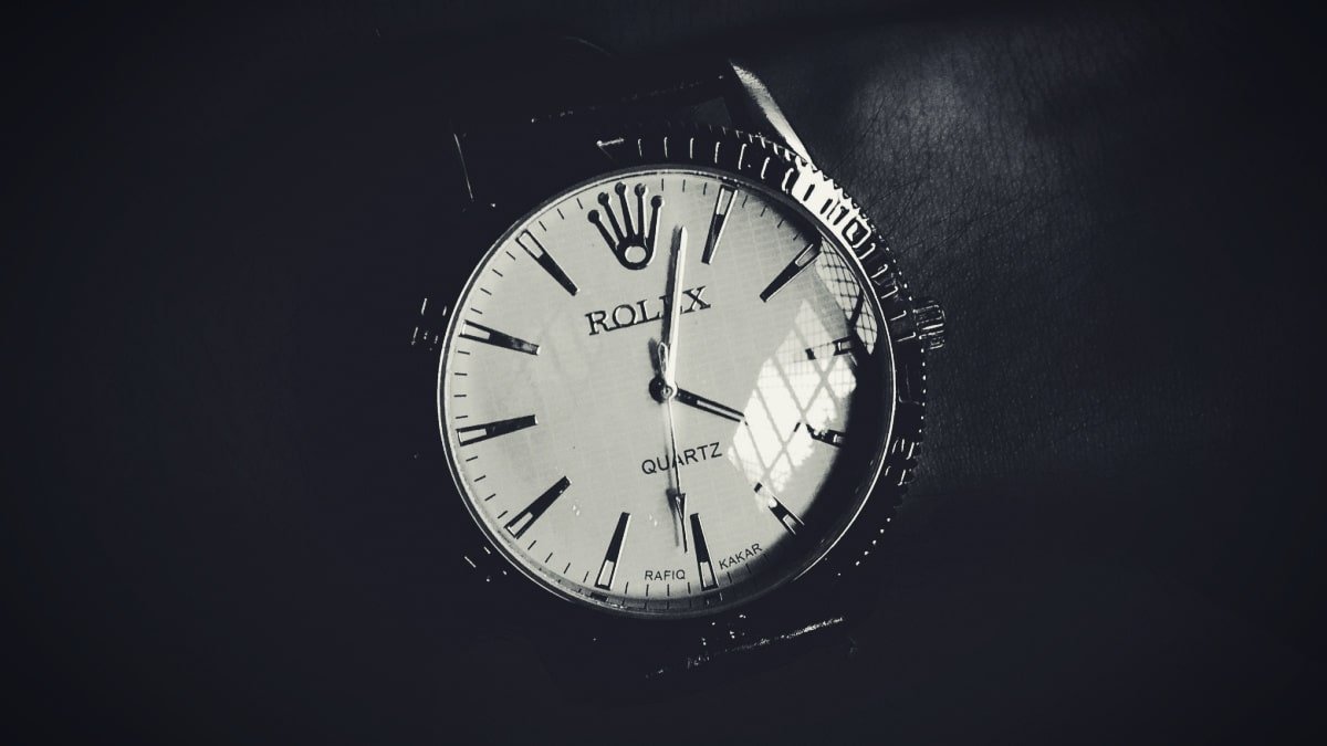 Watches That Look Like Rolexes Rolex Quartz Watch on Wrist Black Background